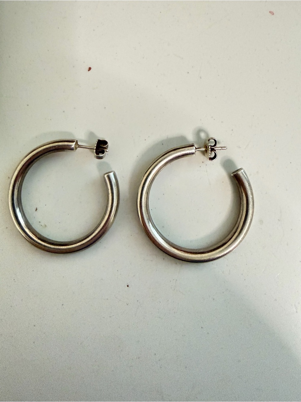 James Avery Silver Tubular Hoop Earrings